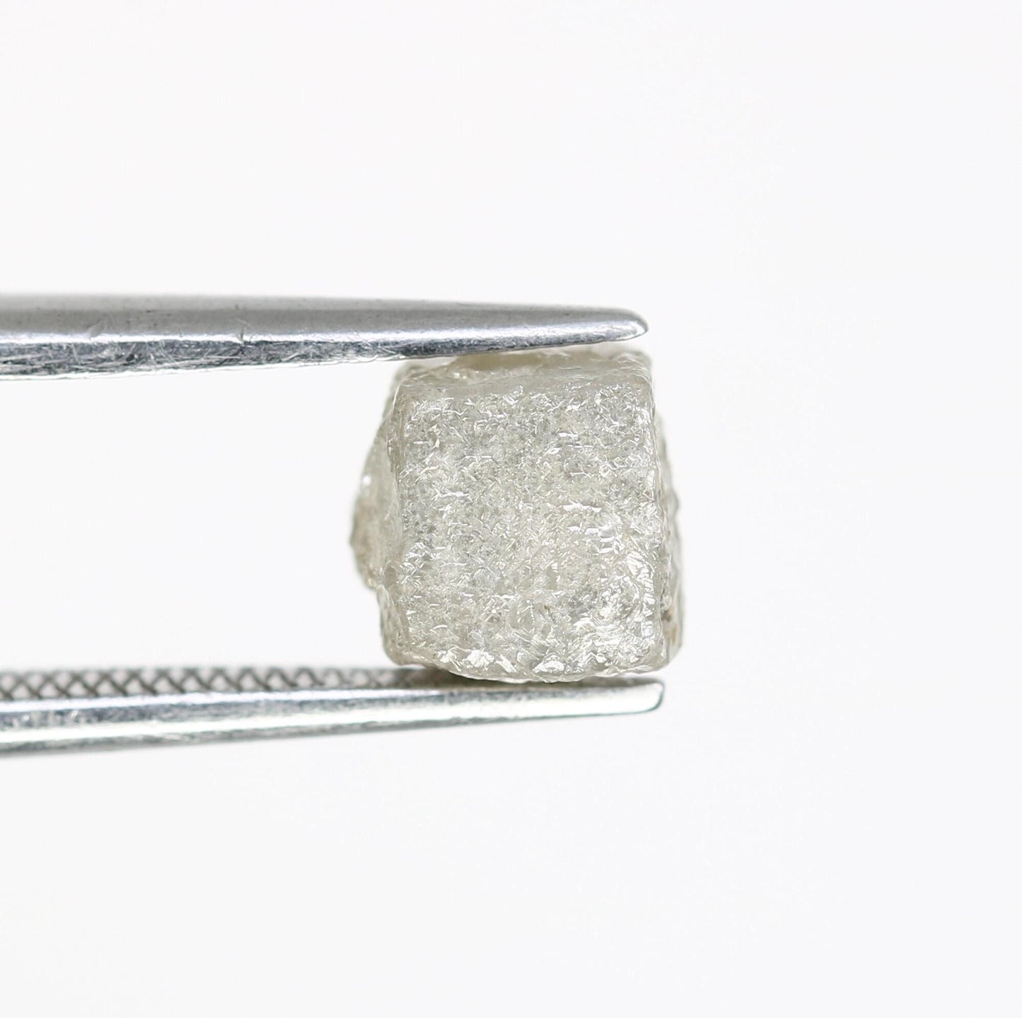 2.55 CT Natural Grey Rough Diamond Cube - Uncut Opaque Gemstone - 6.10 x 5.70 x 6.10 MM Raw Diamond - Untreated Genuine Gemstone