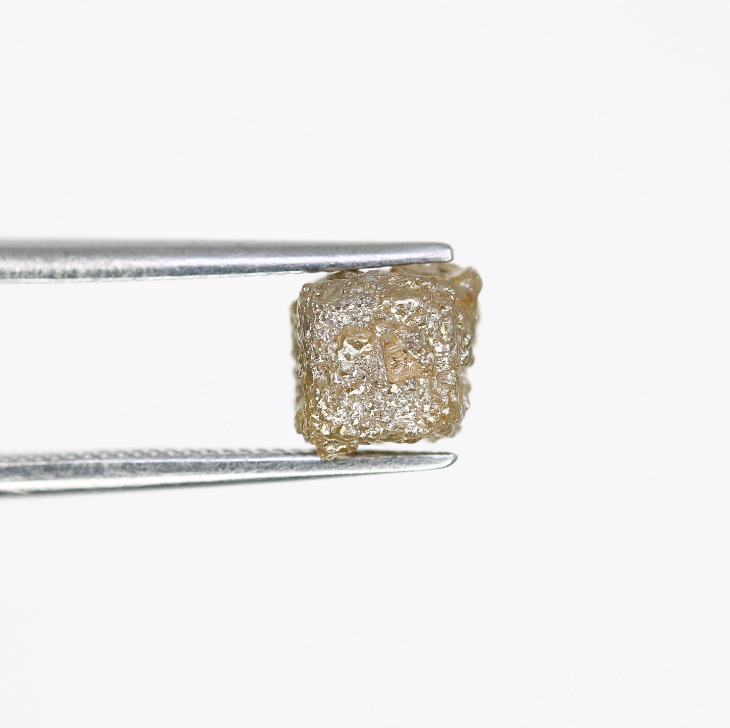 2.29 CT Natural Grey Rough Diamond Cube - Uncut Opaque Loose Gemstone - Raw Diamond for Custom Jewelry - Untreated Genuine Gemstone
