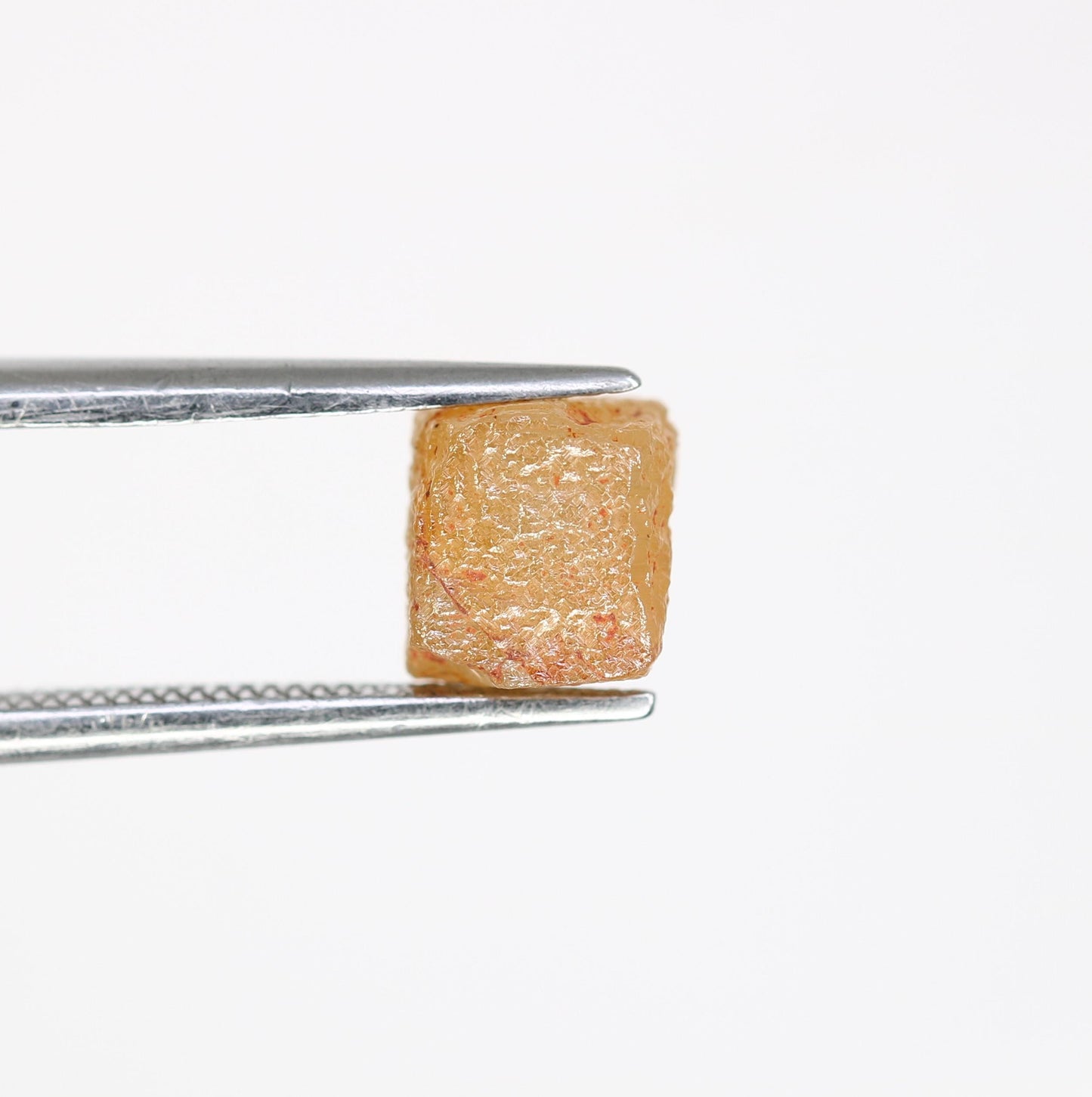 2.84 CT Natural Orange Rough Diamond Cube - Uncut Opaque Loose Gemstone - Raw Diamond for Artisan Jewelry - Untreated Genuine Gemstone