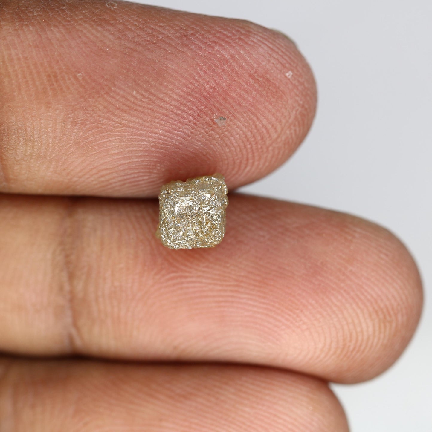 2.29 CT Natural Grey Rough Diamond Cube - Uncut Opaque Loose Gemstone - Raw Diamond for Custom Jewelry - Untreated Genuine Gemstone