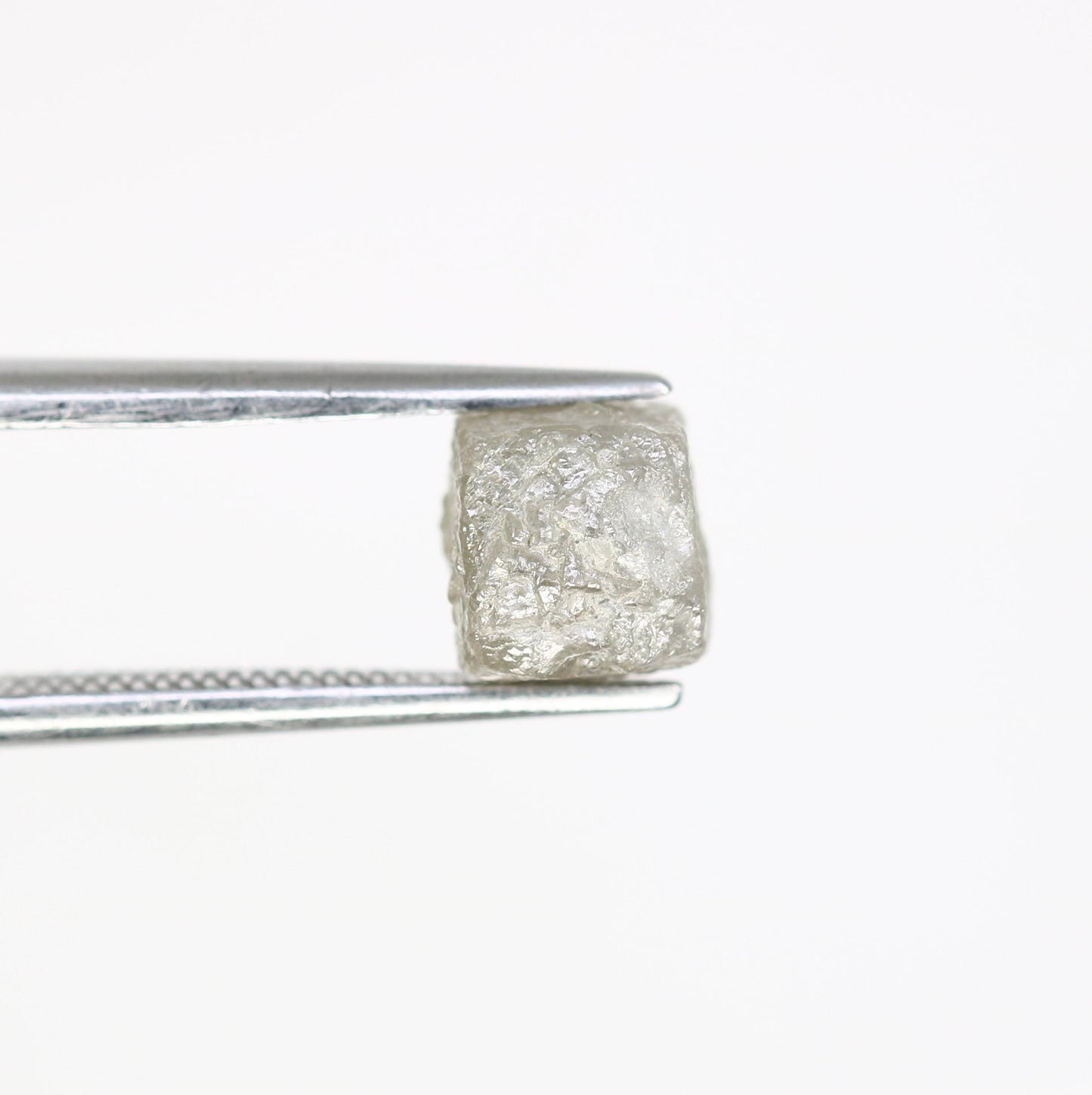 2.55 CT Natural Grey Rough Diamond Cube - Uncut Opaque Gemstone - 6.10 x 5.70 x 6.10 MM Raw Diamond - Untreated Genuine Gemstone