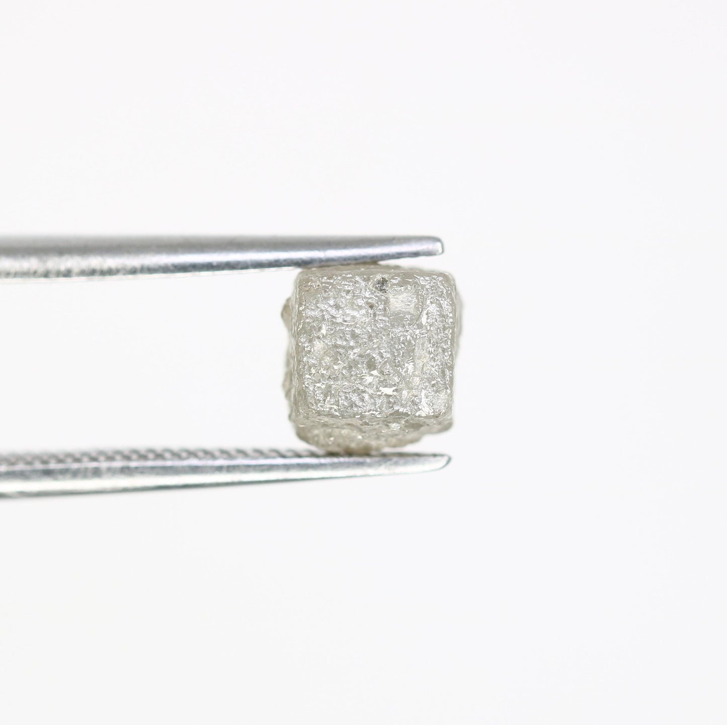 2.55 CT Natural Grey Rough Diamond Cube - Uncut Opaque Gemstone - 6.10 x 5.70 x 6.10 MM Raw Diamond - Untreated Genuine Gemstone