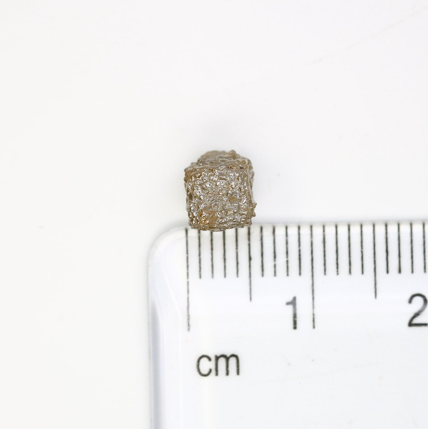 2.29 CT Natural Grey Rough Diamond Cube - Uncut Opaque Loose Gemstone - Raw Diamond for Custom Jewelry - Untreated Genuine Gemstone