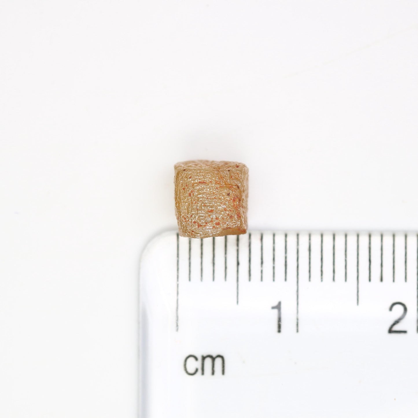 2.84 CT Natural Orange Rough Diamond Cube - Uncut Opaque Loose Gemstone - Raw Diamond for Artisan Jewelry - Untreated Genuine Gemstone