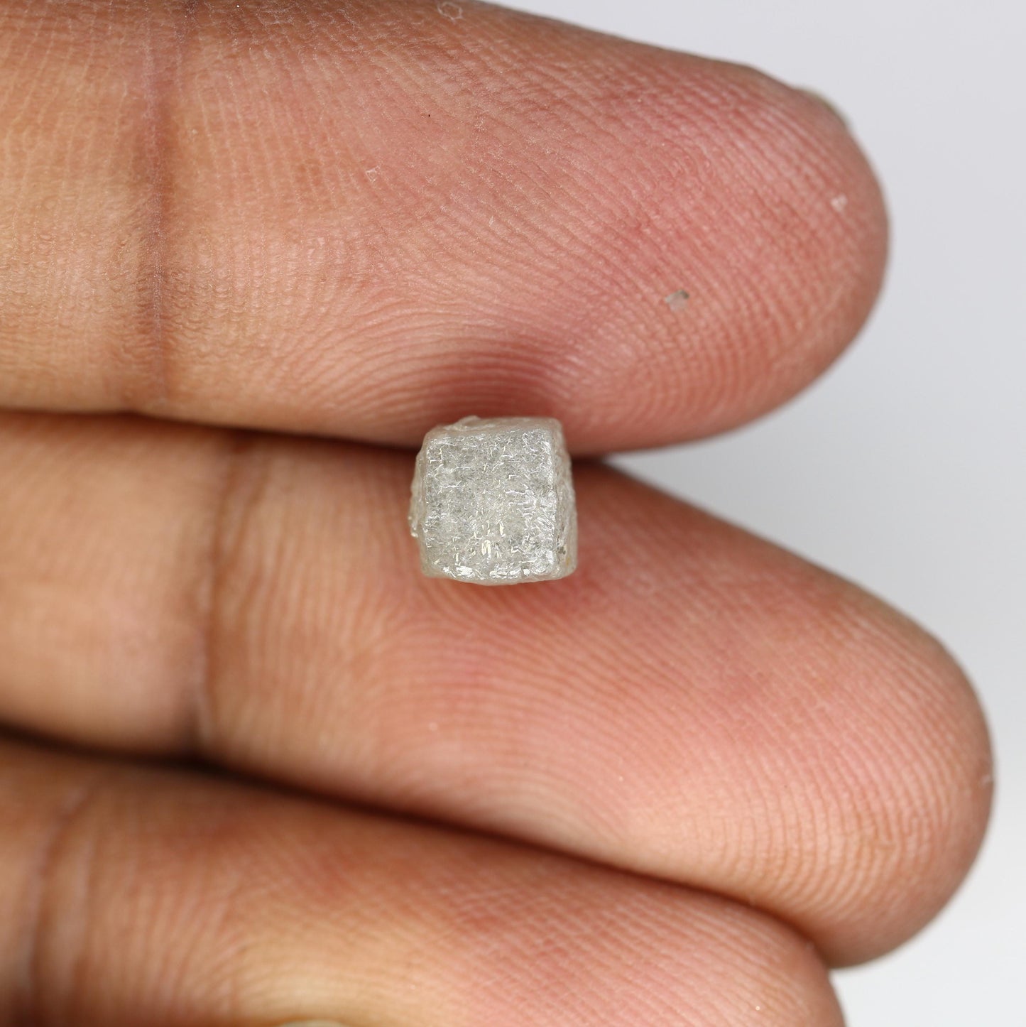 2.55 CT Natural Grey Rough Diamond Cube - Uncut Opaque Gemstone - 6.10 x 5.70 x 6.10 MM Raw Diamond - Untreated Genuine Gemstone