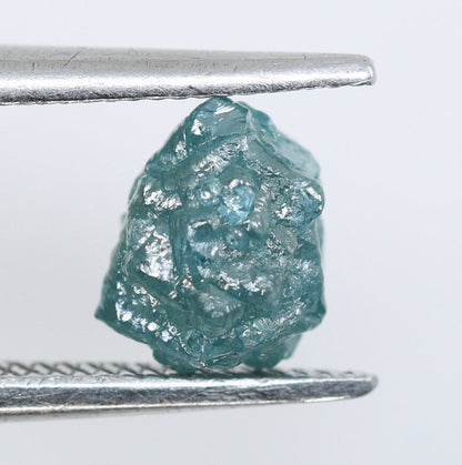 1.22 CT Fancy Unpolished Rough Irregular Blue Diamond - Ideal for Anniversary Ring - Perfect for Custom Gold Jewelry
