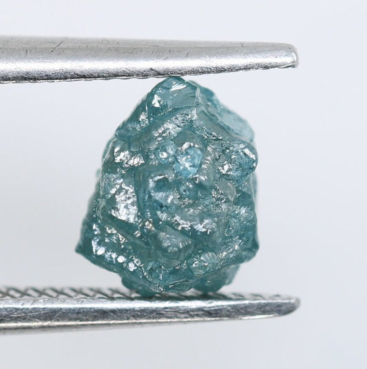 1.22 CT Fancy Unpolished Rough Irregular Blue Diamond - Ideal for Anniversary Ring - Perfect for Custom Gold Jewelry