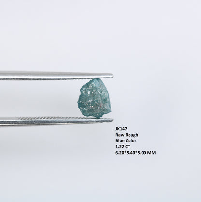 1.22 CT Fancy Unpolished Rough Irregular Blue Diamond - Ideal for Anniversary Ring - Perfect for Custom Gold Jewelry