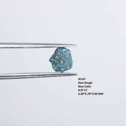 0.97 CT Treated Blue Rough Uncut Diamond - Irregular Blue Gemstone - Perfect for Custom Gold Rings