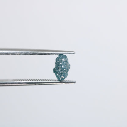 0.97 CT Treated Blue Rough Uncut Diamond - Irregular Blue Gemstone - Perfect for Custom Gold Rings