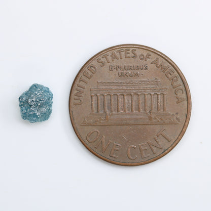 0.97 CT Treated Blue Rough Uncut Diamond - Irregular Blue Gemstone - Perfect for Custom Gold Rings