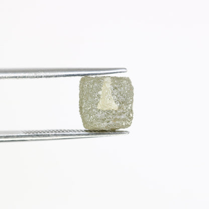 5.92 CT Natural Grey Rough Diamond Cube - Uncut Raw Gemstone for Artisan Jewelry - Loose Diamond - Perfect for Custom Design