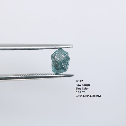 0.99 CT Natural Uncut Blue Rough Diamond - Ideal for Gold Wedding Ring - Perfect Gemstone for Custom Gold Jewelry