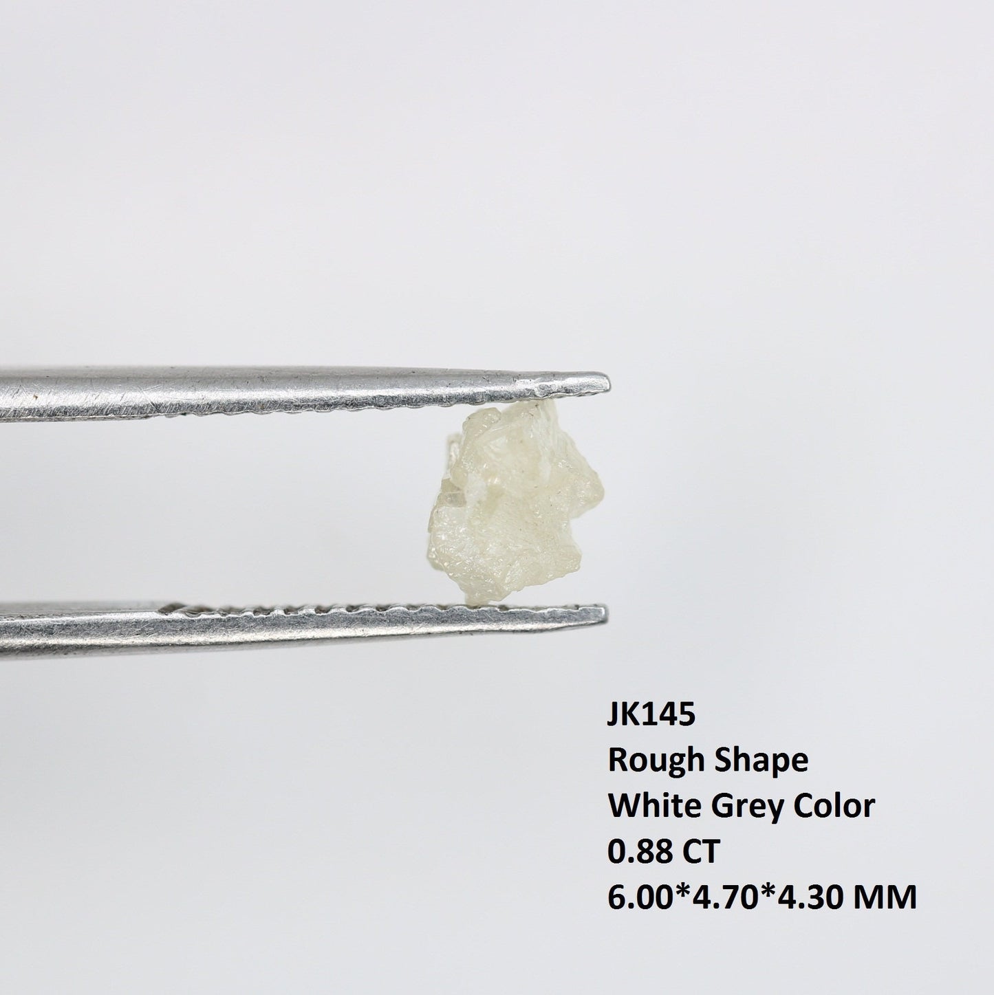 0.88 CT Natural White Loose Rough Uncut Diamond - 6 MM Raw Gemstone for Wedding Band - Beautiful Diamond for Custom Gold Rings