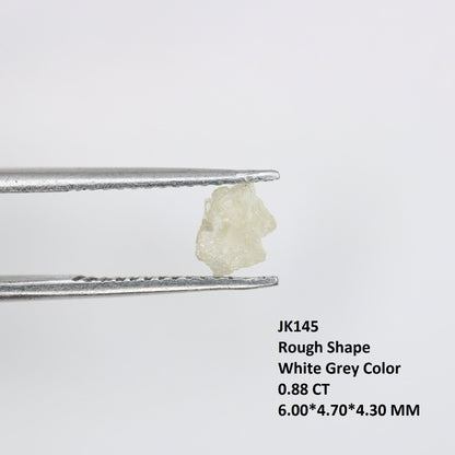0.88 CT Natural White Loose Rough Uncut Diamond - 6 MM Raw Gemstone for Wedding Band - Beautiful Diamond for Custom Gold Rings