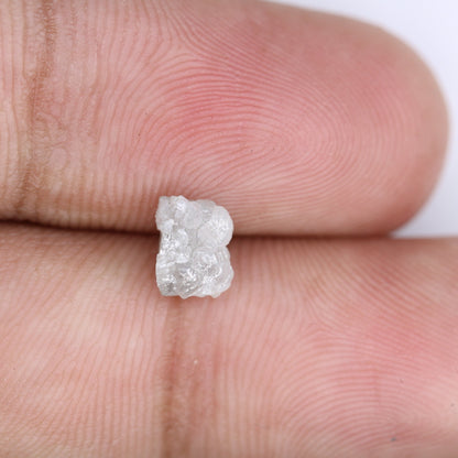 1.23 CT Real Natural Uncut White Rough Diamond - Ideal for Unique Wedding Bands - Perfect for Custom Gold Rings