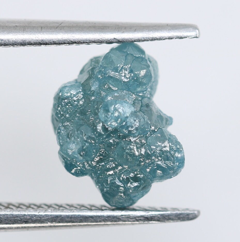 1.81 CT Natural Rough Fancy Blue Uncut Diamond - Unique Irregular Cut Loose Gemstone - Perfect for Wedding Bands or Custom Gold Rings