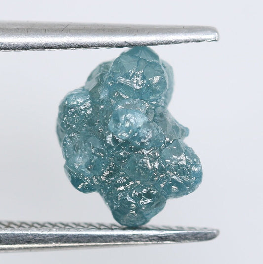 1.81 CT Natural Rough Fancy Blue Uncut Diamond - Unique Irregular Cut Loose Gemstone - Perfect for Wedding Bands or Custom Gold Rings