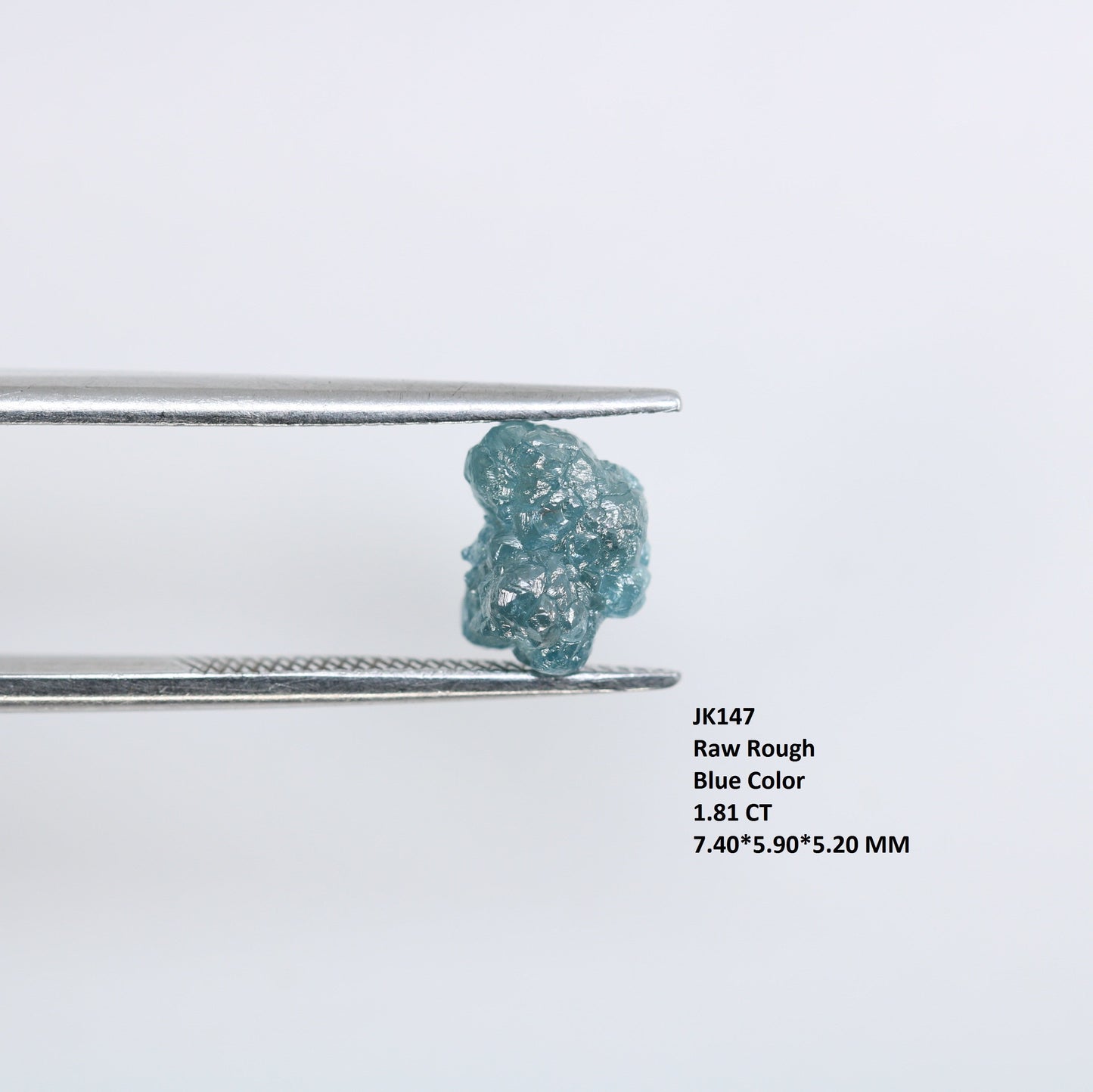 1.81 CT Natural Rough Fancy Blue Uncut Diamond - Unique Irregular Cut Loose Gemstone - Perfect for Wedding Bands or Custom Gold Rings