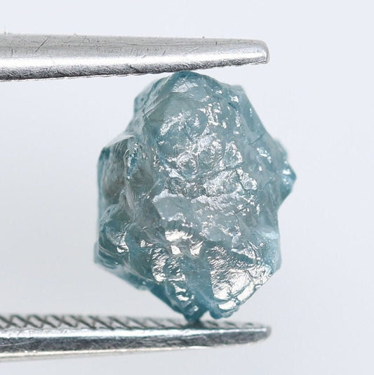 1.82 CT Irregular Shape Rough Uncut Blue Diamond - Unique Loose Gemstone for Artisan Jewelry and Custom Gold Rings