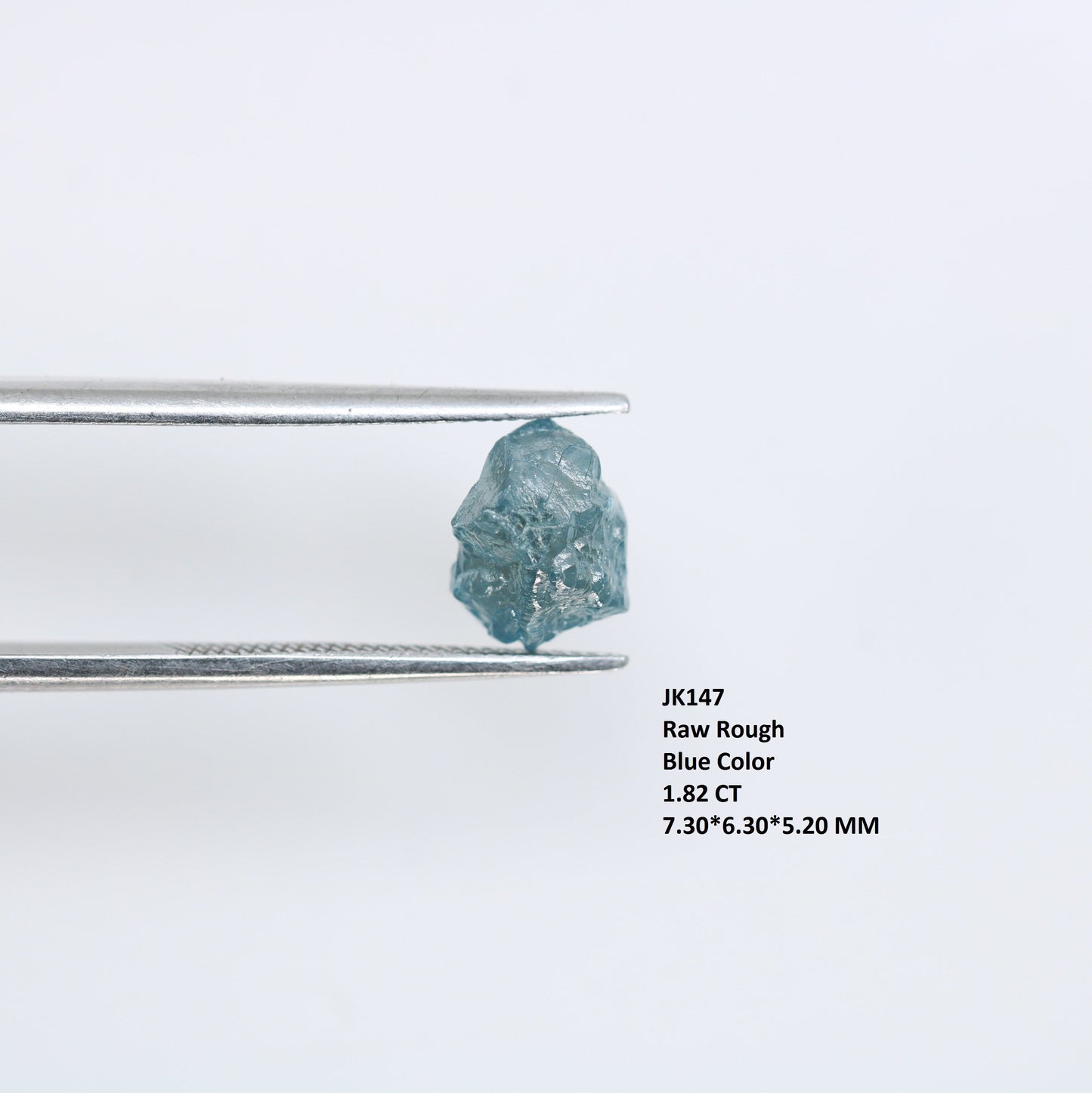 1.82 CT Irregular Shape Rough Uncut Blue Diamond - Unique Loose Gemstone for Artisan Jewelry and Custom Gold Rings
