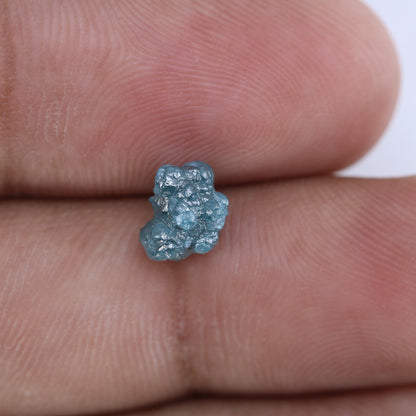 1.81 CT Natural Rough Fancy Blue Uncut Diamond - Unique Irregular Cut Loose Gemstone - Perfect for Wedding Bands or Custom Gold Rings