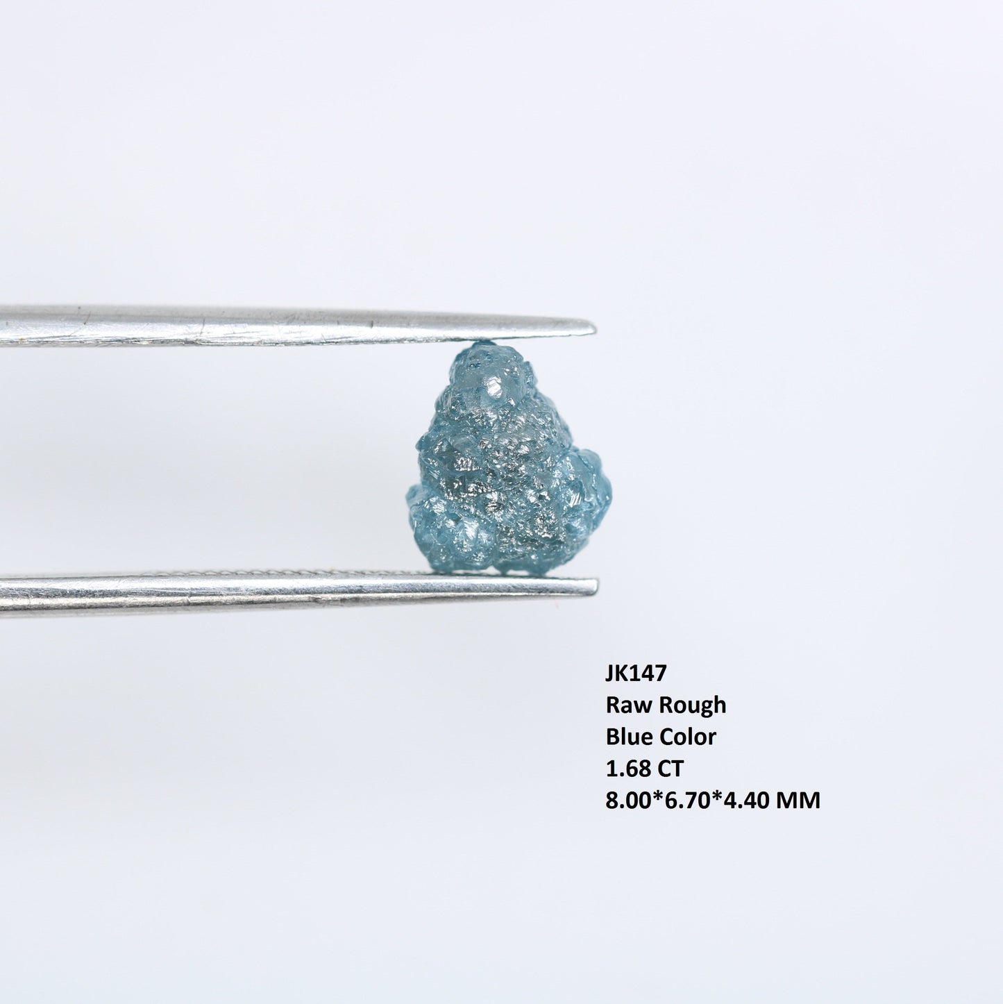 1.68 CT Loose Blue Rough Uncut Raw Diamond - Treated Blue Gemstone for Artisan Jewelry and Custom Gold Rings