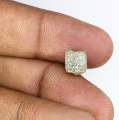 5.92 CT Natural Grey Rough Diamond Cube - Uncut Raw Gemstone for Artisan Jewelry - Loose Diamond - Perfect for Custom Design