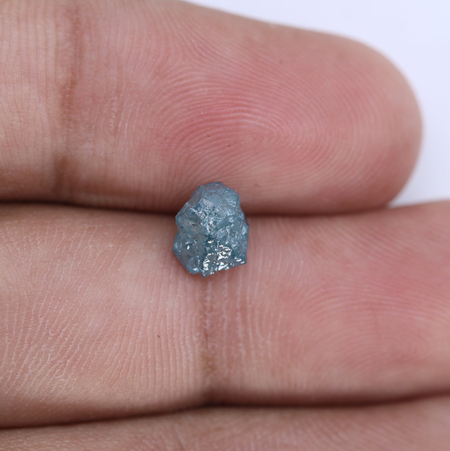 1.82 CT Irregular Shape Rough Uncut Blue Diamond - Unique Loose Gemstone for Artisan Jewelry and Custom Gold Rings