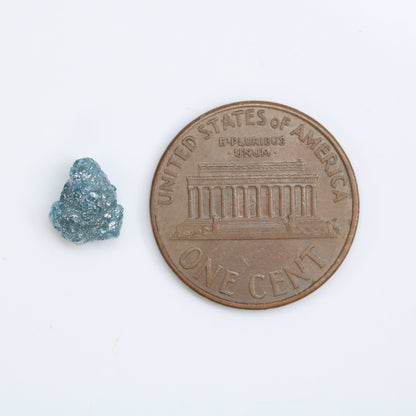 1.68 CT Loose Blue Rough Uncut Raw Diamond - Treated Blue Gemstone for Artisan Jewelry and Custom Gold Rings