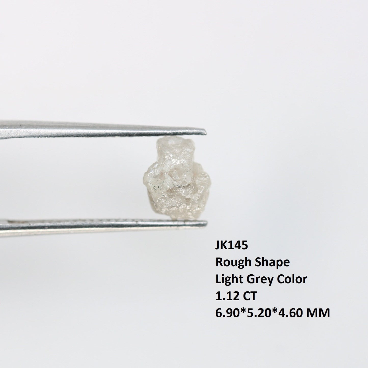 1.12 CT Light Grey Loose Uncut Rough Diamond - Unique Gemstone for Promise Rings and Gold Diamond Jewelry