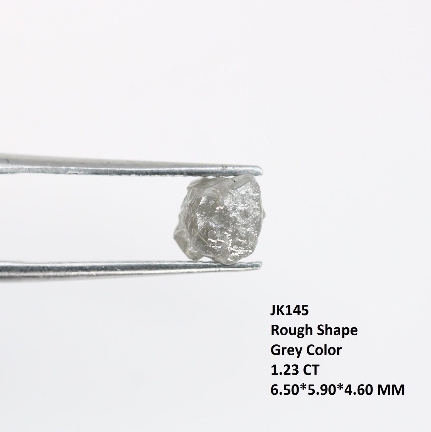 1.23 CT Natural Grey Loose Rough Uncut Raw Diamond - Unique Gemstone for Wedding Jewelry and Custom Gold Rings
