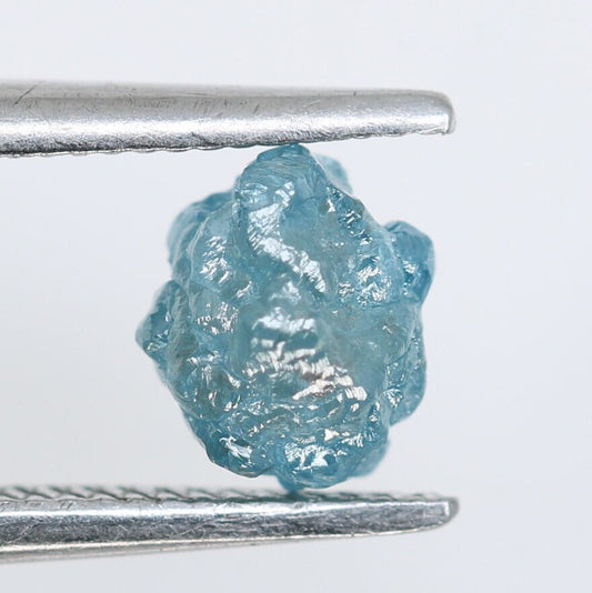 0.81 CT Blue Fancy Rough Uncut Diamond - Unique Gemstone for Engagement Rings and Custom Gold Jewelry