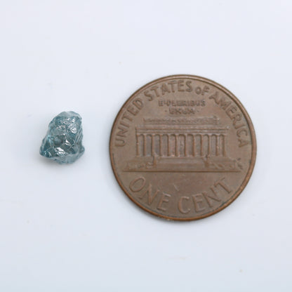 1.82 CT Irregular Shape Rough Uncut Blue Diamond - Unique Loose Gemstone for Artisan Jewelry and Custom Gold Rings