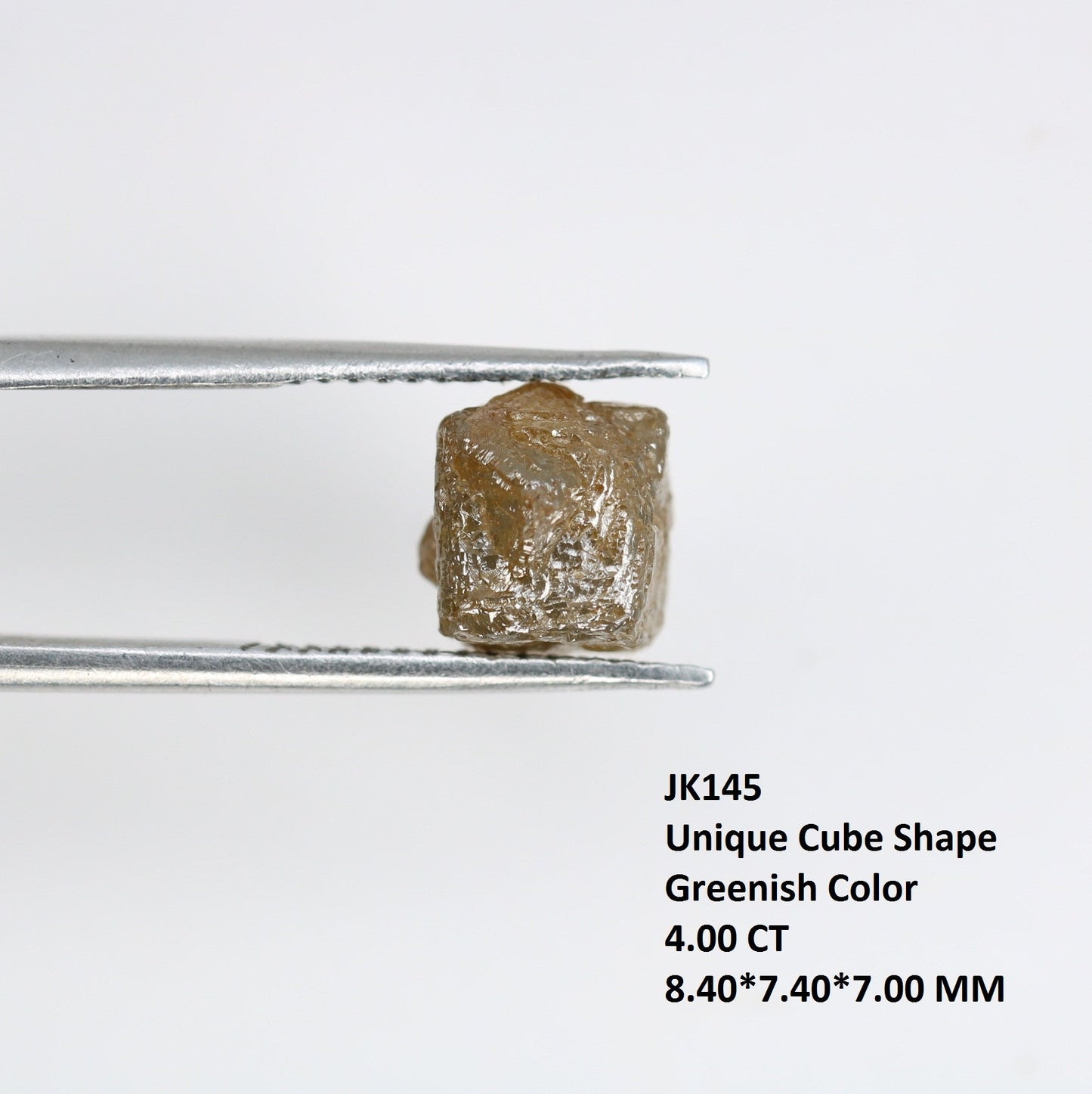 4 CT Loose Fancy Green Uncut Rough Raw Diamond - Stunning Gemstone for Artisan Jewelry and Custom Gold Rings