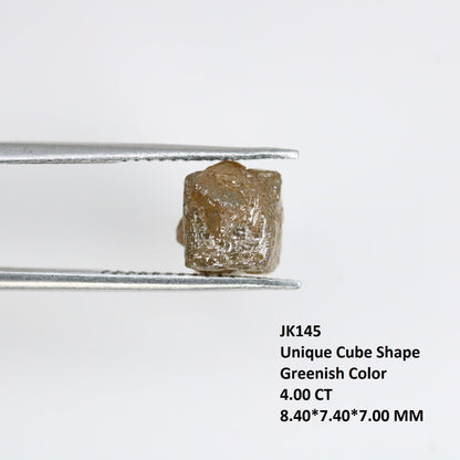 4 CT Loose Fancy Green Uncut Rough Raw Diamond - Stunning Gemstone for Artisan Jewelry and Custom Gold Rings