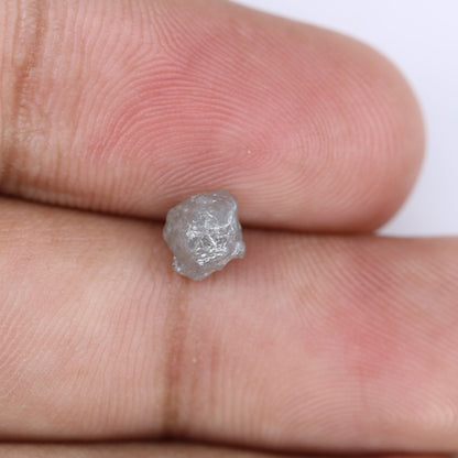 1.23 CT Natural Grey Loose Rough Uncut Raw Diamond - Unique Gemstone for Wedding Jewelry and Custom Gold Rings
