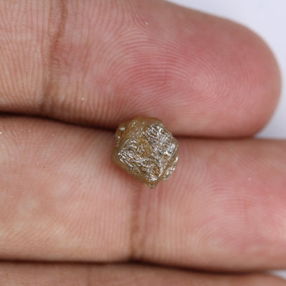 4 CT Loose Fancy Green Uncut Rough Raw Diamond - Stunning Gemstone for Artisan Jewelry and Custom Gold Rings