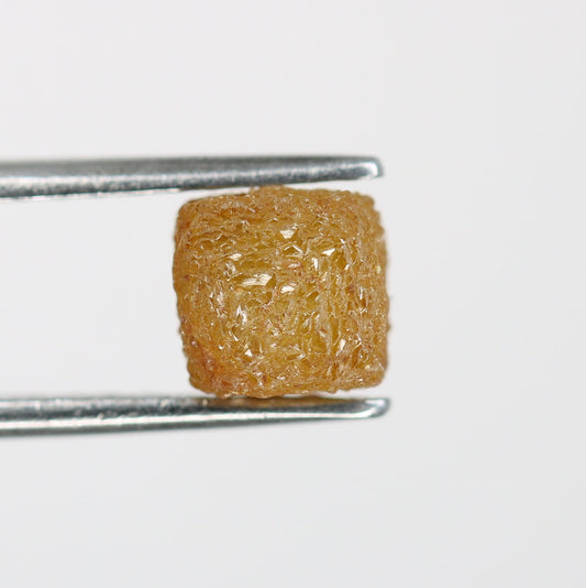 2.6 CT Salt and Pepper Raw Rough Diamond - Uncut African Cube Gemstone - One-of-a-Kind Rough Diamond Ring - Perfect Gift for Her