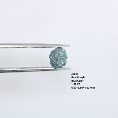 1.32 CT Loose Rough Blue Unpolished Diamond - Distinctive Gemstone for Stylish Wedding Bands and Personalized Gold Jewelry