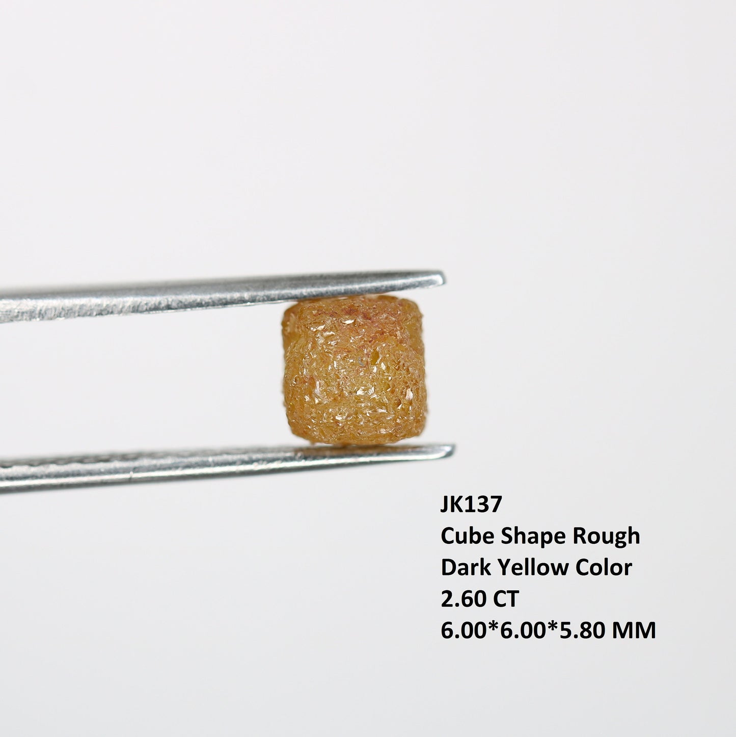 2.6 CT Salt and Pepper Raw Rough Diamond - Uncut African Cube Gemstone - One-of-a-Kind Rough Diamond Ring - Perfect Gift for Her
