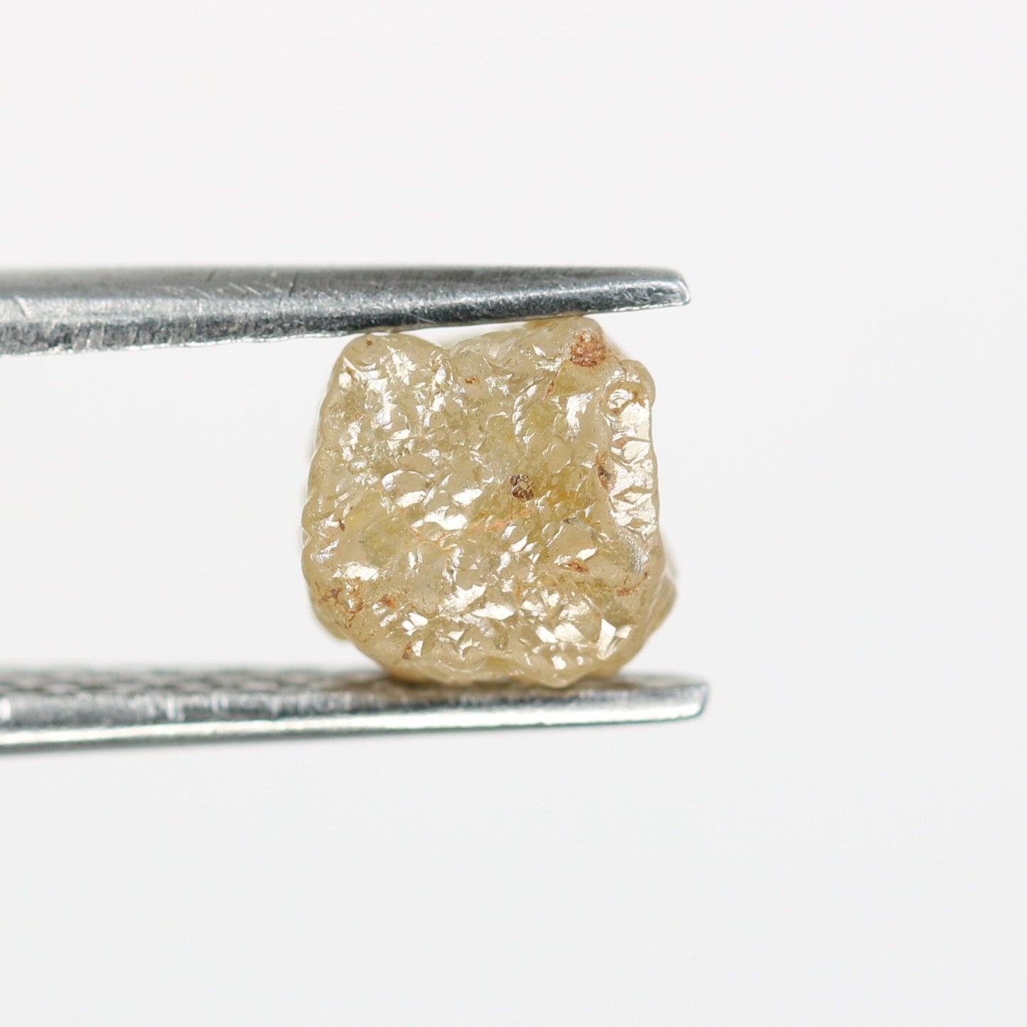 2.2 CT Salt and Pepper Raw Rough Diamond - Uncut African Cube Gemstone - Distinctive Engagement Ring for Her - Elegant Diamond Jewelry Gift