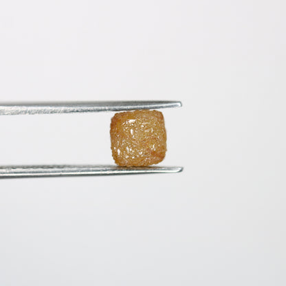 2.6 CT Salt and Pepper Raw Rough Diamond - Uncut African Cube Gemstone - One-of-a-Kind Rough Diamond Ring - Perfect Gift for Her