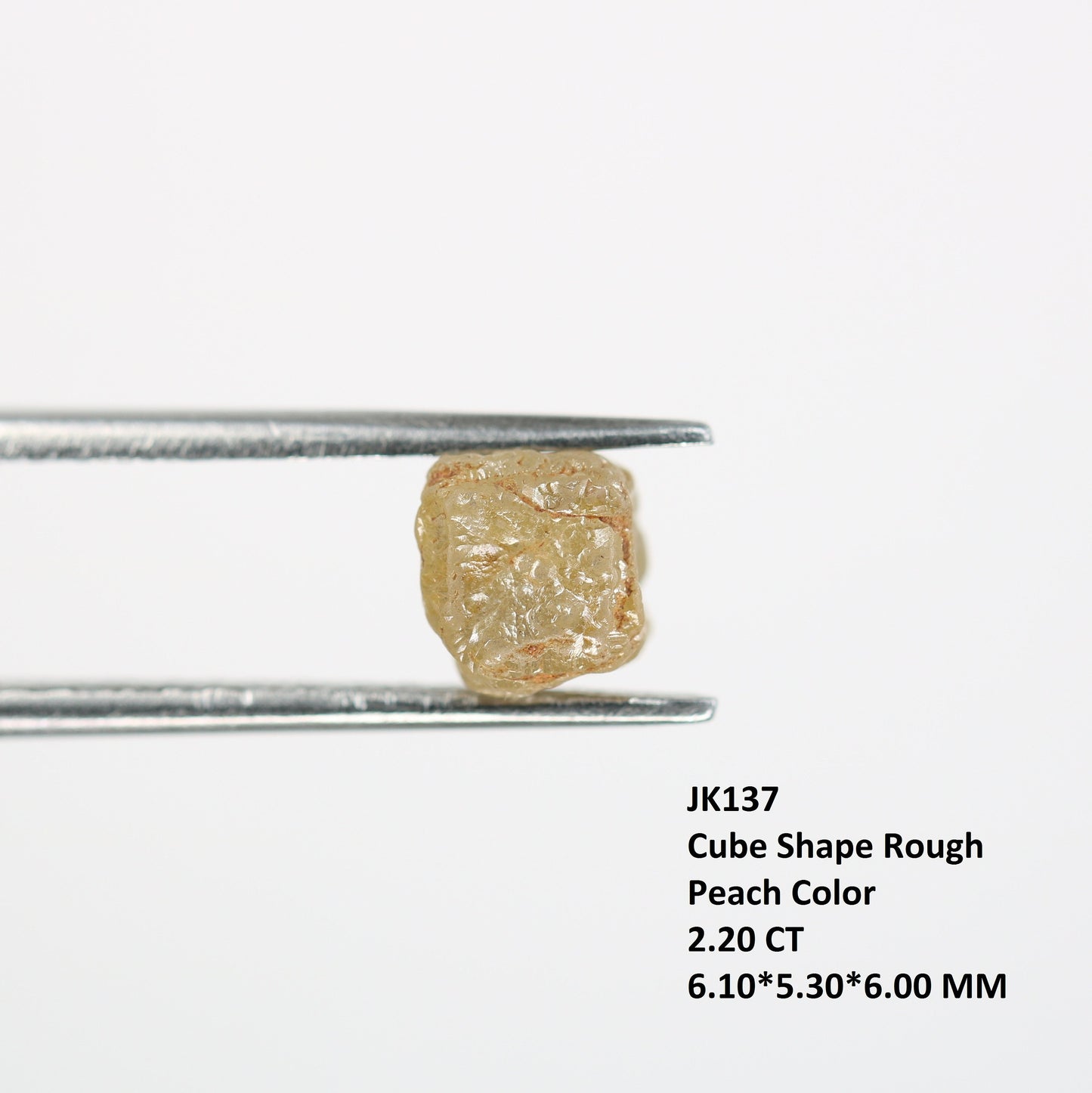2.2 CT Salt and Pepper Raw Rough Diamond - Uncut African Cube Gemstone - Distinctive Engagement Ring for Her - Elegant Diamond Jewelry Gift