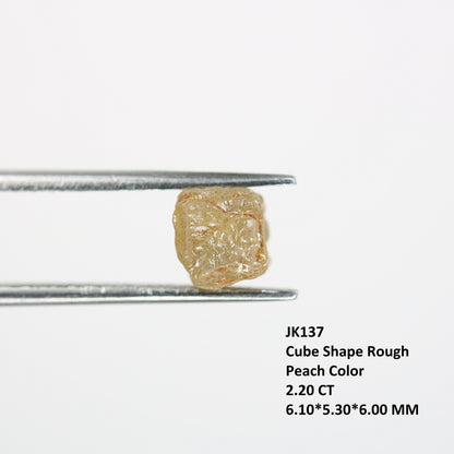 2.2 CT Salt and Pepper Raw Rough Diamond - Uncut African Cube Gemstone - Distinctive Engagement Ring for Her - Elegant Diamond Jewelry Gift