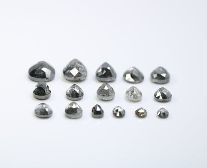 Natural Salt and Pepper Diamond | Artisan Pear Shape Gemstone | Loose Earth-Mined Diamonds for Earrings & Bridal Jewelry | Gift for Her