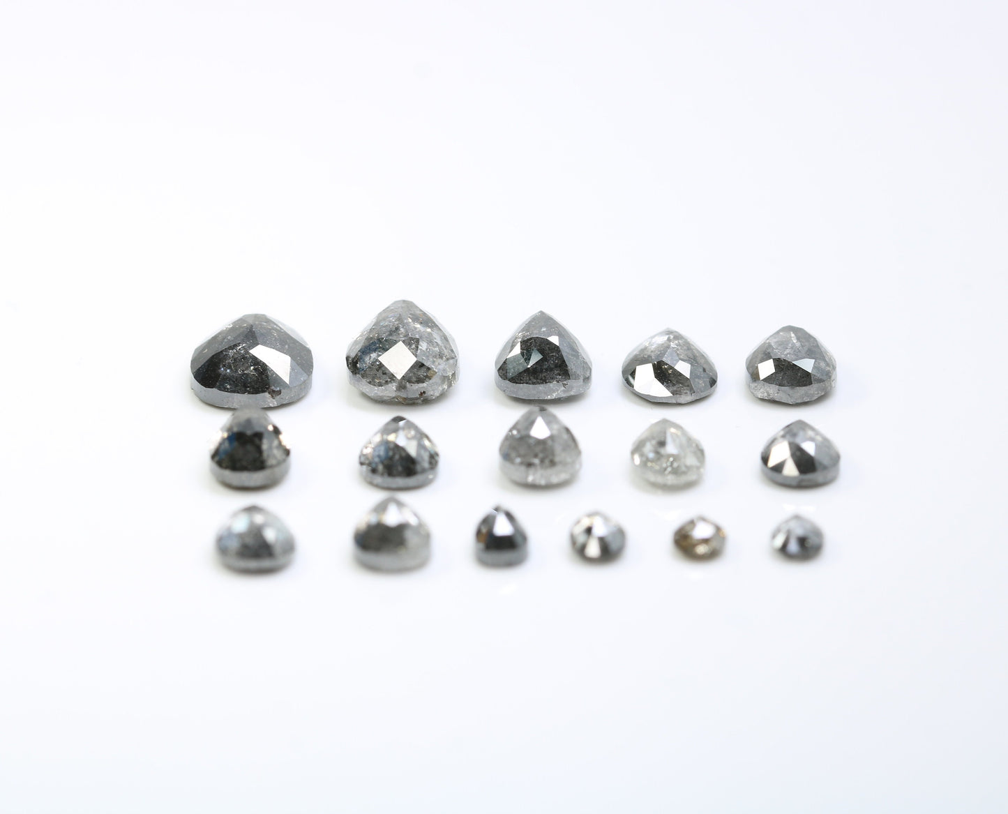 Natural Salt and Pepper Diamond | Artisan Pear Shape Gemstone | Loose Earth-Mined Diamonds for Earrings & Bridal Jewelry | Gift for Her