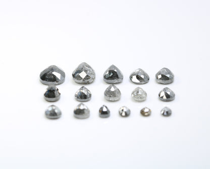 Natural Salt and Pepper Diamond | Artisan Pear Shape Gemstone | Loose Earth-Mined Diamonds for Earrings & Bridal Jewelry | Gift for Her
