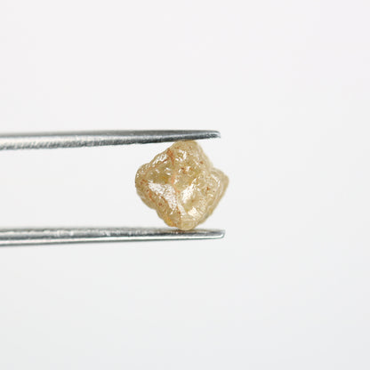 2.2 CT Salt and Pepper Raw Rough Diamond - Uncut African Cube Gemstone - Distinctive Engagement Ring for Her - Elegant Diamond Jewelry Gift