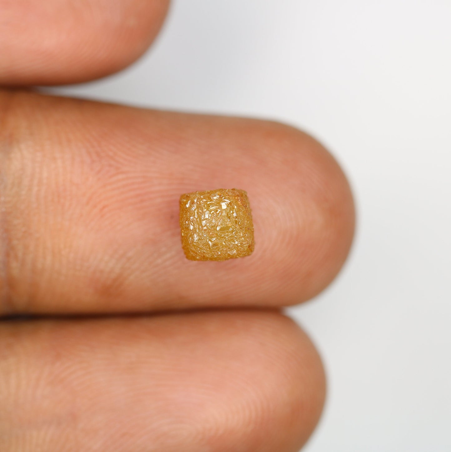 2.6 CT Salt and Pepper Raw Rough Diamond - Uncut African Cube Gemstone - One-of-a-Kind Rough Diamond Ring - Perfect Gift for Her